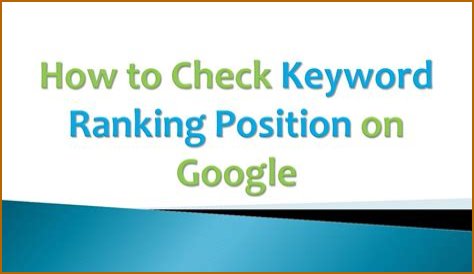 Check Your Keyword Position On Google: Free And Accurate Results